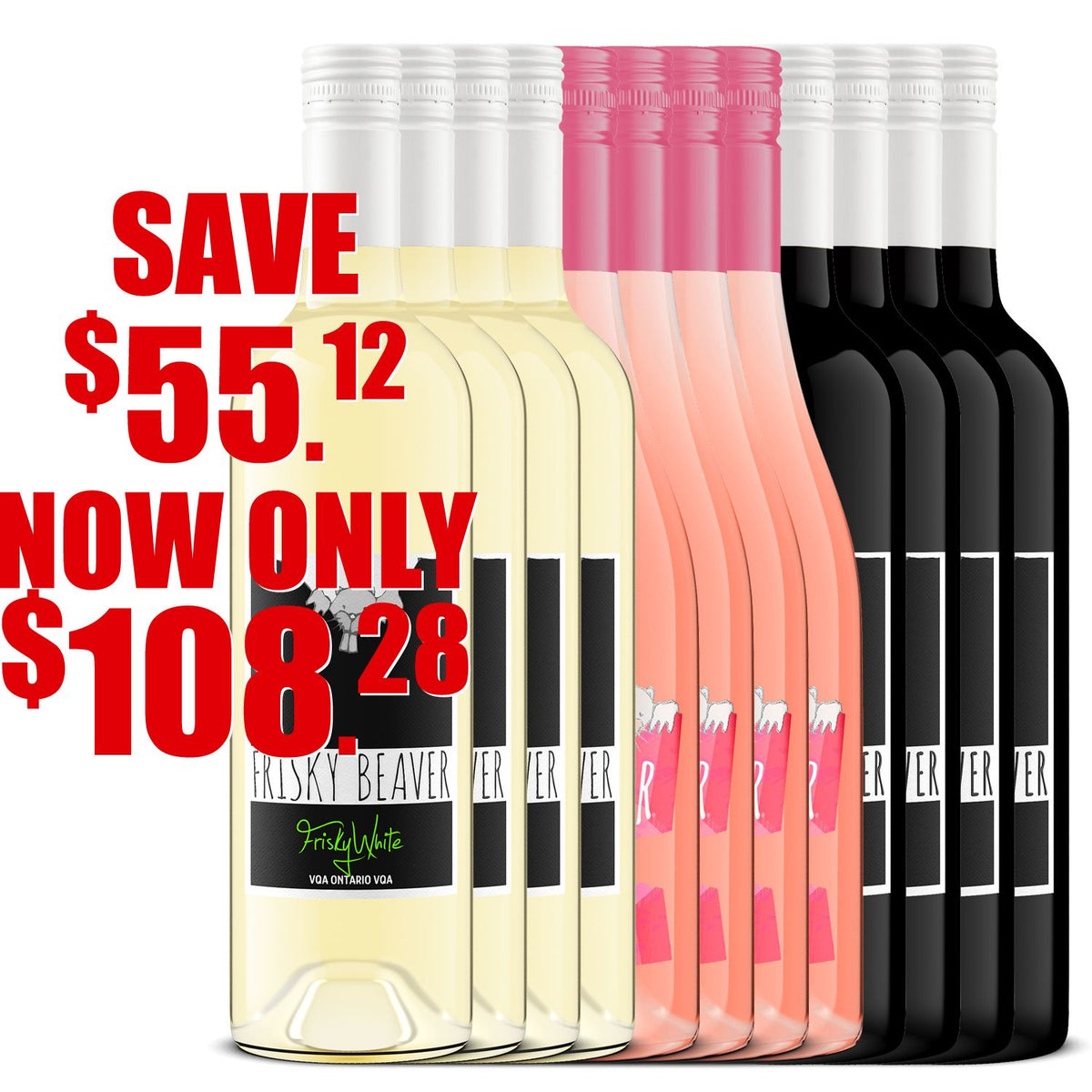 Frisky RedWhiteRose 12pk