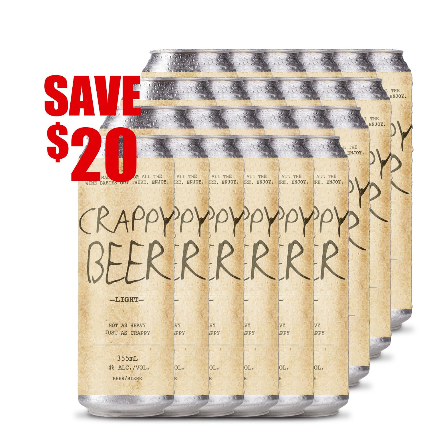 Crappy Beer Light 24pk