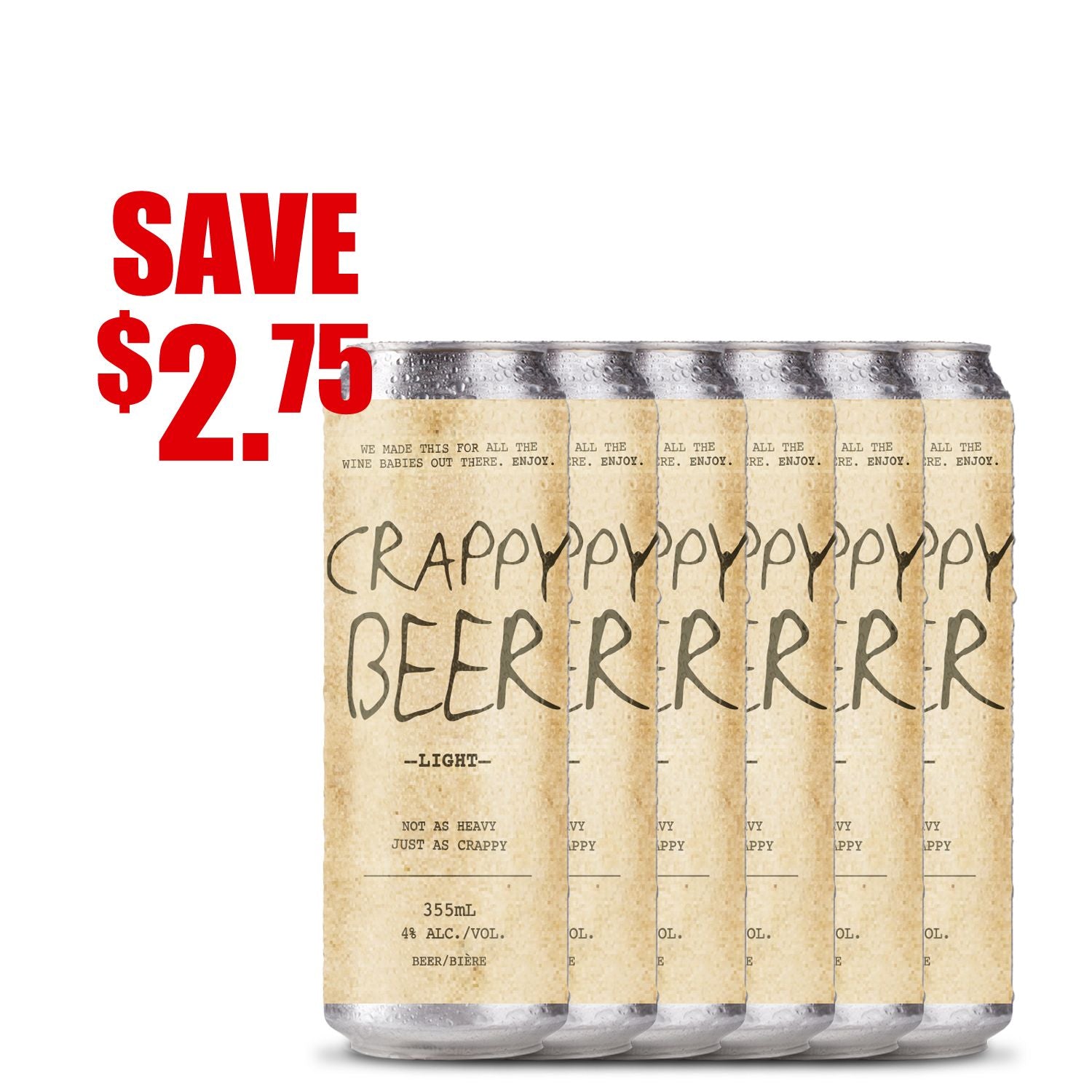 Crappy Beer Light 6pk