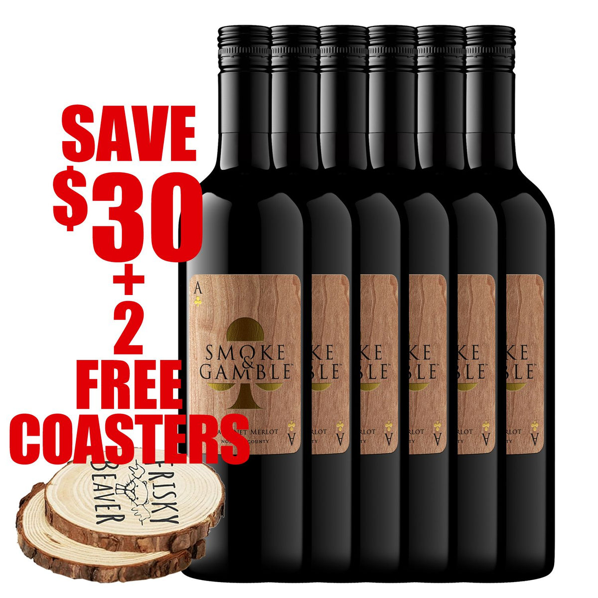 S&G Wood Label cstr6pk