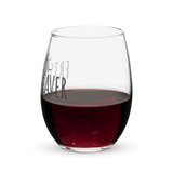 Frisky Beaver Stemless wine glass