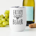 Frisky Beaver Wine tumbler